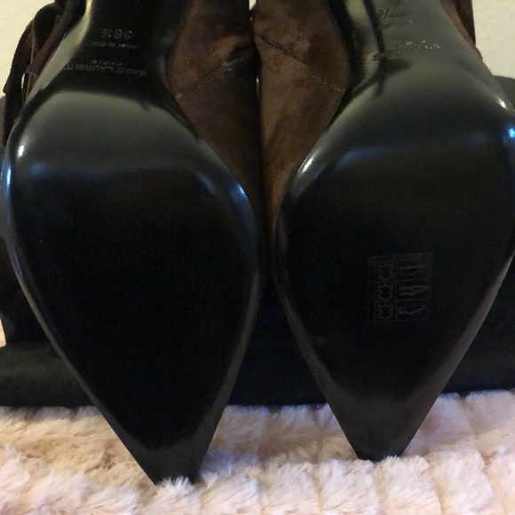 NIB YSL Saint Laurent Fringe Suede Bootie 38.5 - Picture 7 of 7